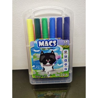 Macs 12 colores marcadores/colores bolígrafo (akira)
