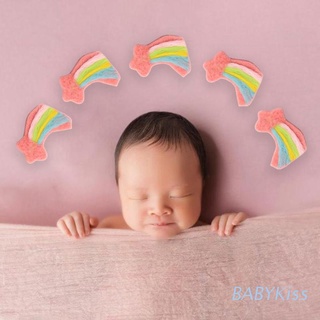 BBkiss 5 Pcs Baby Wool Felt Meteor Rainbow Newborn Infant Photography Props Decorations (1)
