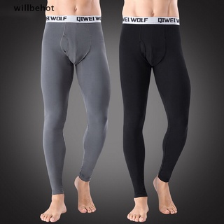 [Willbehot] Ropa Interior Térmica Para Hombre Inferior Larga Johns A Prueba De Tiempo Pantalones Leggings Algodón [Caliente]