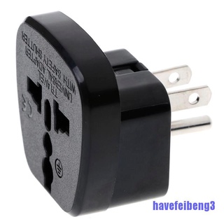[hafvebh3] universal eu uk au to us usa canada ac travel plug adapter converter gfds (1)