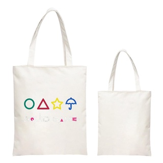 Mbb bolsa de lona para calamar juego bolso 2D impresión Digital estudiante libro bolsa Eco bolsa