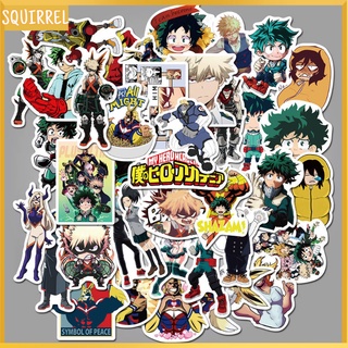 50pzs Japanese Anime My Hero Academy Cartoon Sticker Waterproof PVC Sticker Decorative Sticker JK838
