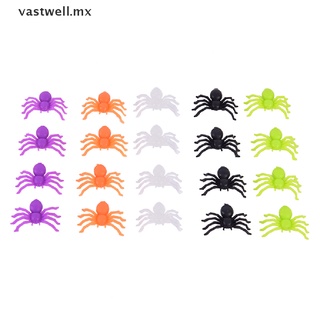 [Nuevo] 200 Unids/Set De Arañas Miniatura De Plástico De Halloween De Varios Colores Decorar Juguetes Pequeños [vastwell] (1)
