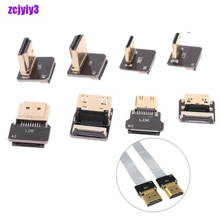 zcjyiy3 FPV Micro Mini HDMI Angled Adapter Male Female Connector FPC Flat Cable WYNZ