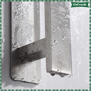 [listo stock] 15,7 pulgadas de acero inoxidable autoadhesivo montado en la pared toallero estante titular de la barra de almacenamiento estante sin taladrar resistente para (1)