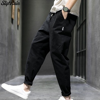 [sliprain] Pocket Men Pants Casual Spring Trousers Fashionable for Sports
