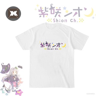 【Hololive】 T-shirt Murasaki Shion Round Neck Casual Tops Korean Tee Birthday Gift Plus Size S-4XL Anime