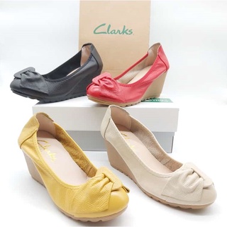 Clarks Gerbera 7cm mujer cuero cuñas zapatos talla 36-40