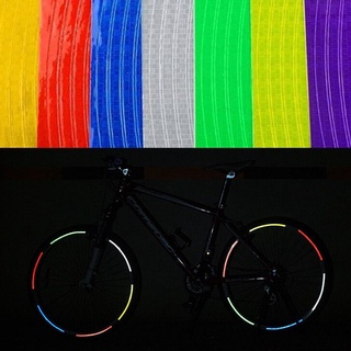 FUKUKAWA Utilidad Calcomanías para bicicletas Exterior Reflexivo adj. Calcomanías. Materia de barras Neumático Moto MTB Rueda Fluorescencia Seguridad. Reflector/Multicolor (6)