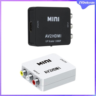 av/rca cvbs a hdmi compatible con 1080p convertidor de vídeo mini av2hdmi adaptador caja convertidor para proyector hdtv set top box