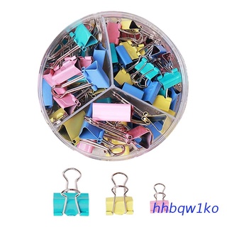 hhbqw1ko.mx 82Pcs Binder Clips Paper Clamps Colorful Long Tail Binder Clips Small/Medium/Large Binder Clips Combination for Office