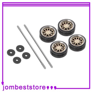 1:64 escala de la rueda de goma del coche neumático cubo de rueda llantas de goma suave neumáticos para rc 1/64 coche - juego de 4