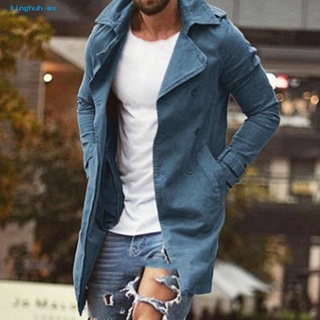 kin Trench Coat Coat Cardigan Male Jacket Solid Color for Winter