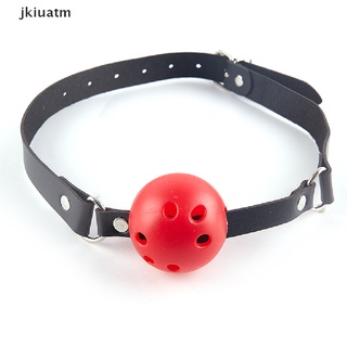 jkiuatm PU Leather Band Mouth Gag Female Oral Fixation Mouth Stuffed Ball Sex Toy JA