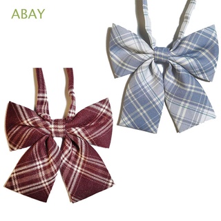 ABAY 2PCS Accesorios de arco Corbata de moño A cuadros JK japonés Arco de cuello Uniforme escolar Encantador Para mujeres Mujer Estilo marinero