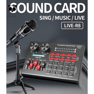 LIVE-R8 Bluetooth Sound Card Audio Interface Webcast Sound Card BVMX