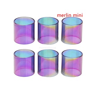 2 piezas de tubo de vidrio de repuesto transparente arco iris para merlin mini