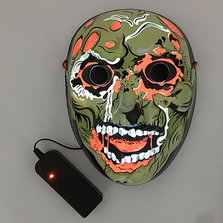 Máscara luminosa de halloween, máscara de luz fría, máscara luminosa tridimensional 3D, máscara luminosa, máscara LED 3D (9)