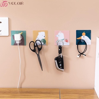 YELGIRL Multifunción Toma de corriente Cable de alimentación creativo Enchufe de alimentación sin perforaciones Gancho de|de pared Soporte de enchufe Racks de oficina|doméstico Cuarto de baño Percha adhesiva