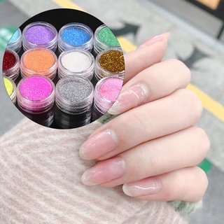 He 30 colores de uñas arte decoración polvo de purpurina para bricolaje acrílico UV Gel puntas