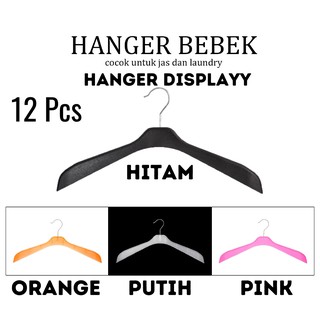 Percha Distro 181 Color naranja y rosa calidad pato perchas ropa 1 docena negro (contenido 12 piezas)