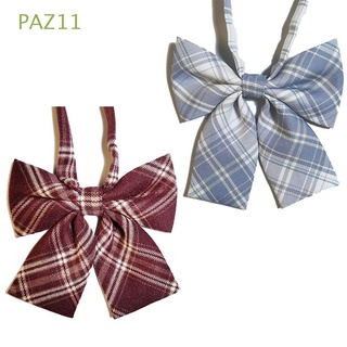 PAZ11 2PCS Accesorios de arco Arco de cuello Para mujeres JK japonés Corbata de moño Uniforme escolar A cuadros Encantador Mujer Estilo marinero
