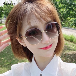 nuevas gafas de sol de recorte sin marco de moda xiaohongshu para hacer cara grande delgada mirada elegante gafas de sol de moda de las mujeres protección uv