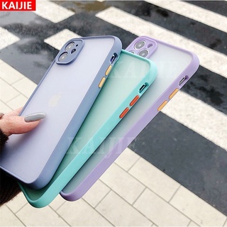 Camera Lens Protection Case For Huawei Y7A Y6P2020 Nova 2i 3i 7SE 7i 5T Y9S Y9 Prime 2019 Contrast Color Acrylic Matte Phone Cover KaiJie