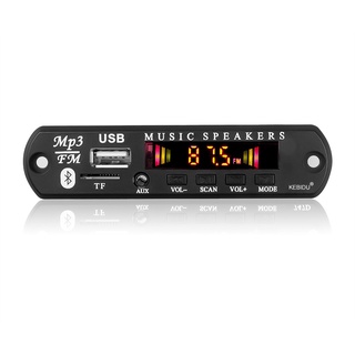 Placa Decodificadora Inalámbrica Bluetooth 5.0 5.0 DC 9V 12V MP3 WMA Módulo De Audio USB TF Radio (8)