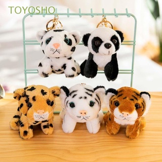 TOYOSHO Personalidad Llaveros coreanos Regalo Bolsa colgante de joyería Mujeres llaveros Tigre bebé Creativo Felpa Adornos de mochila Lindo Panda Accesorios para llaves de coche