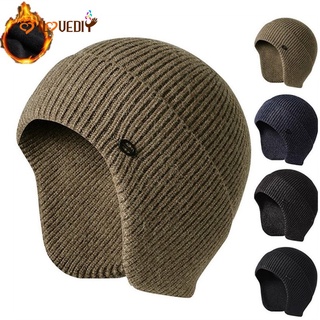 [Cycling Ear Protection Classic Knitted Earflap Hat ] [Moisture Wicking Winter Thermal Cycling Cap for Men ] [Running, Cycling, Biking, Skiing, Hiking, Jogging Outdoor Sports Beanie Hats]