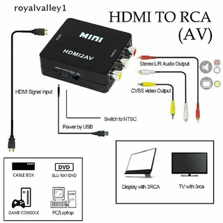 royalvalley1 hdmi a rca av adaptador cable convertidor cvbs 3rca 1080p compuesto video audio mx