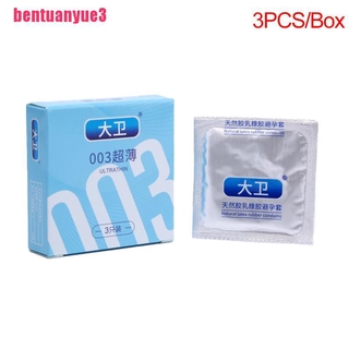 BEN 3pcs/Lot Natural Latex Condoms For Men Adult Safer Contraception Uitral Thin