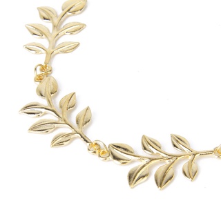Diadema de Metal de aleación de oro elegante hojas de olivo para mujer diadema de despedida de soltera