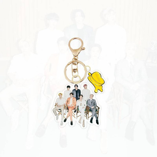 Kpop BTS mantequilla nuevo álbum llavero TinyTAN dibujos animados HD JK V JIMIN JIN SUGA RM J-HOPE llavero colgante (4)