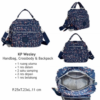 Kipling mochila kp WESLEY bolso crossbody mochila mujeres presente moda mochila Premium niñas Batam niñas Back Pack Back Pack Original nuevas importaciones