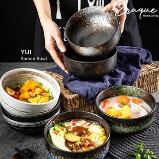 Yui japonés Ramen Bowl/japones de cerámica sopa tazón/ Bowl Ramen fideos tazón (1)