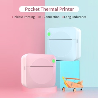 Mini Pocket Photo Printer portátil máquina de impresión térmica 203DPI BT conexión recibo impresora instantánea 57*30mm Android iOS