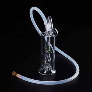 Glass Water Pipe Three-color LED Glass Hookah Bong Straight Glass Pipe Holder (4)