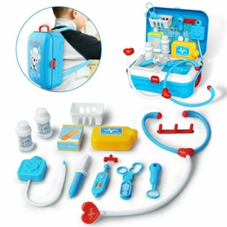 Regalo niños niños Doctor enfermera juguetes médico conjunto de juego de rol Kit duro bolsa de transporte 3+