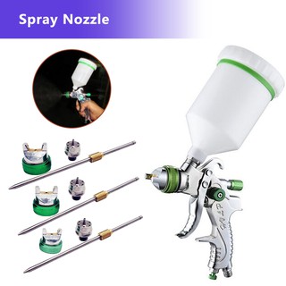 HVLP Paint Spray Gun Set 1.4/1.7/2.0 Steel Nozzle Paint Touch Up Gravity Feed