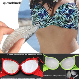 quweblack 1 par redondo push-up pecho almohadilla de silicona sujetador insertos bikini sujetador escote enhance mx
