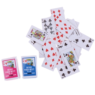 1:12 Miniature Games Poker Mini Dollhouse Playing Cards For Dolls Accessory