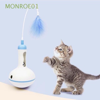 MONROE01 Entretenimiento Juguete de gato Gatito Tumbler Rolling Palo interactivo Con campana Pluma Jugando Rascarse Gracioso Capacitación Se burlan de la varilla del gato/Multicolor