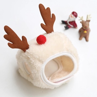 Divertido Santa Bandana mascota bufanda triángulo baberos/navidad lindo cachorro perro gato Furball Antlers sombrero/navidad año nuevo decoración (7)