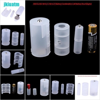 Jki 3 piezas Adaptador/soporte/convertidor de baterías Aa/Aa a C/Aa