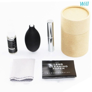 Will Photo Kit de limpieza profesional para cámaras DSLR y electrónica sensible paquete con detergente Air Blow Clean Brush