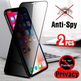 1-2pcs mejor privacidad completa vidrio templado para iphone12 6s 7 8 x xs max xr iphone 11 pro anti espía protector de pantalla de alta definición
