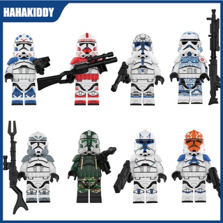 Hahakiddy Lego Star Wars KT1042 8 unids/set 501st legion Jesse Clone Stormtroopers ensamblar bloques de construcción ladrillos modelo estrella figuras guerras juguete niños regalo