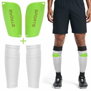 calcetines de fútbol shin guard + espinilleras mangas nylon + pvc+eva transpirable (1)